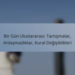 Bir Gün Uluslararası: Tartışmalar, Anlaşmazlıklar, Kural Değişiklikleri