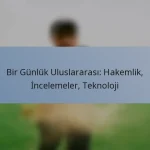 Bir Günlük Uluslararası: Hakemlik, İncelemeler, Teknoloji