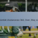 Bir Günlük Uluslararası: İkili, Over, Maç süresi