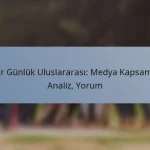 Bir Günlük Uluslararası: Medya Kapsamı, Analiz, Yorum