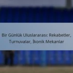 Bir Günlük Uluslararası: Rekabetler, Turnuvalar, İkonik Mekanlar