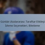 Bir Günlük Uluslararası: Taraftar Etkileşimi, İzleme Seçenekleri, Biletleme