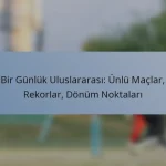 Bir Günlük Uluslararası: Ünlü Maçlar, Rekorlar, Dönüm Noktaları
