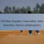 ODI Maç Koşulları: Hava etkisi, Saha davranışı, Oyuncu adaptasyonu