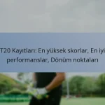 T20 Kayıtları: En yüksek skorlar, En iyi performanslar, Dönüm noktaları