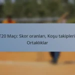 T20 Maçı: Skor oranları, Koşu takipleri, Ortaklıklar