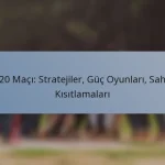 T20 Maçı: Stratejiler, Güç Oyunları, Saha Kısıtlamaları