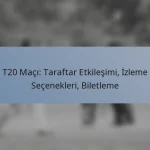 T20 Maçı: Taraftar Etkileşimi, İzleme Seçenekleri, Biletleme