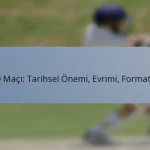 T20 Maçı: Tarihsel Önemi, Evrimi, Formatları
