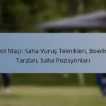 Test Maçı: Saha Vuruş Teknikleri, Bowling Tarzları, Saha Pozisyonları
