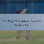 Test Maçı: Skor sistemi, Beyanlar, Beraberlikler