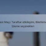 Test Maçı: Taraftar etkileşimi, Biletleme, İzleme seçenekleri