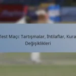 Test Maçı: Tartışmalar, İhtilaflar, Kural Değişiklikleri